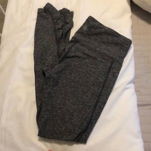 Lulu lemon gray leggings with ruched sides